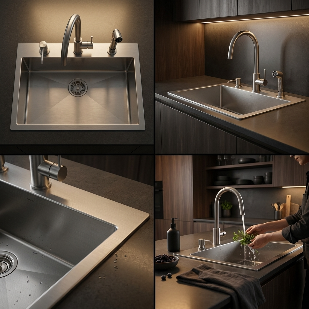 Stainless Steel Kitchen Sink (N01-805LX) thumbnail 4